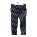 NEW BALANCE GOLF ニューバランス ロングパンツ 総柄 ブラック系 6 【中古】ゴルフウェア メンズ(4)