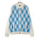 FOOT JOY フットジョイ 裏地付 ニット ジップジャケット ダイヤ柄 ホワイト系 2XL 【中古】ゴルフウェア メンズ