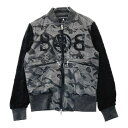 MARK&LONA マークアンドロナ Thinsulate Ex-Soft 中綿切替ジップジャケット カモフラ柄 グレー系 M 【中古】ゴルフウェア メンズ