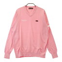 ROUGH&SWELL ラフアンドスウェル 2023年モデル Vネック ニットセーター ピンク系 M 【中古】ゴルフウェア メンズ