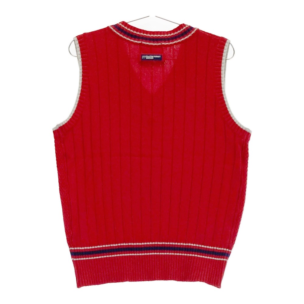 MASTER BUNNY EDITION マスターバニーエディション Vネック ニットベスト レッド系 4 【中古】ゴルフウェア メンズ