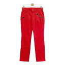 LE COQ GOLF ルコックゴルフ 裏起毛 ロングパンツ レッド系 82 【中古】ゴルフウェア メンズ