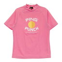 PING ピン 2023年モデル ハイネック 半袖Tシャツ ピンク系 M 【中古】ゴルフウェア メンズ