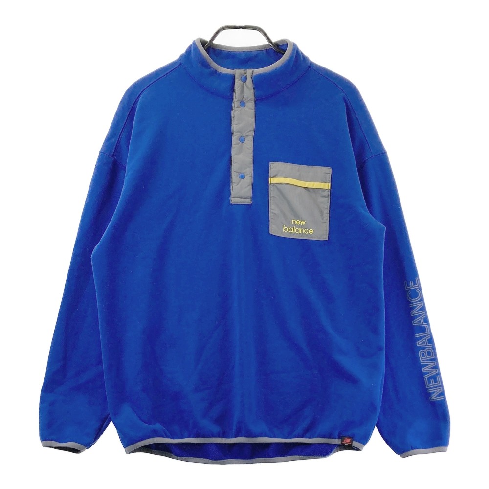 NEW BALANCE GOLF ニューバランス ボタン付き スウェットトレーナー ブルー系 7 【中古】ゴルフウェア メンズ