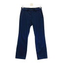 ADIDAS GOLF アディダスゴルフ 裏起毛 ロングパンツ ネイビー系 76 【中古】ゴルフウェア メンズ(4)