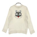 DANCE WITH DRAGON ダンスウィズドラゴン ニットセーター チビドラ ホワイト系 3 【中古】ゴルフウェア メンズ