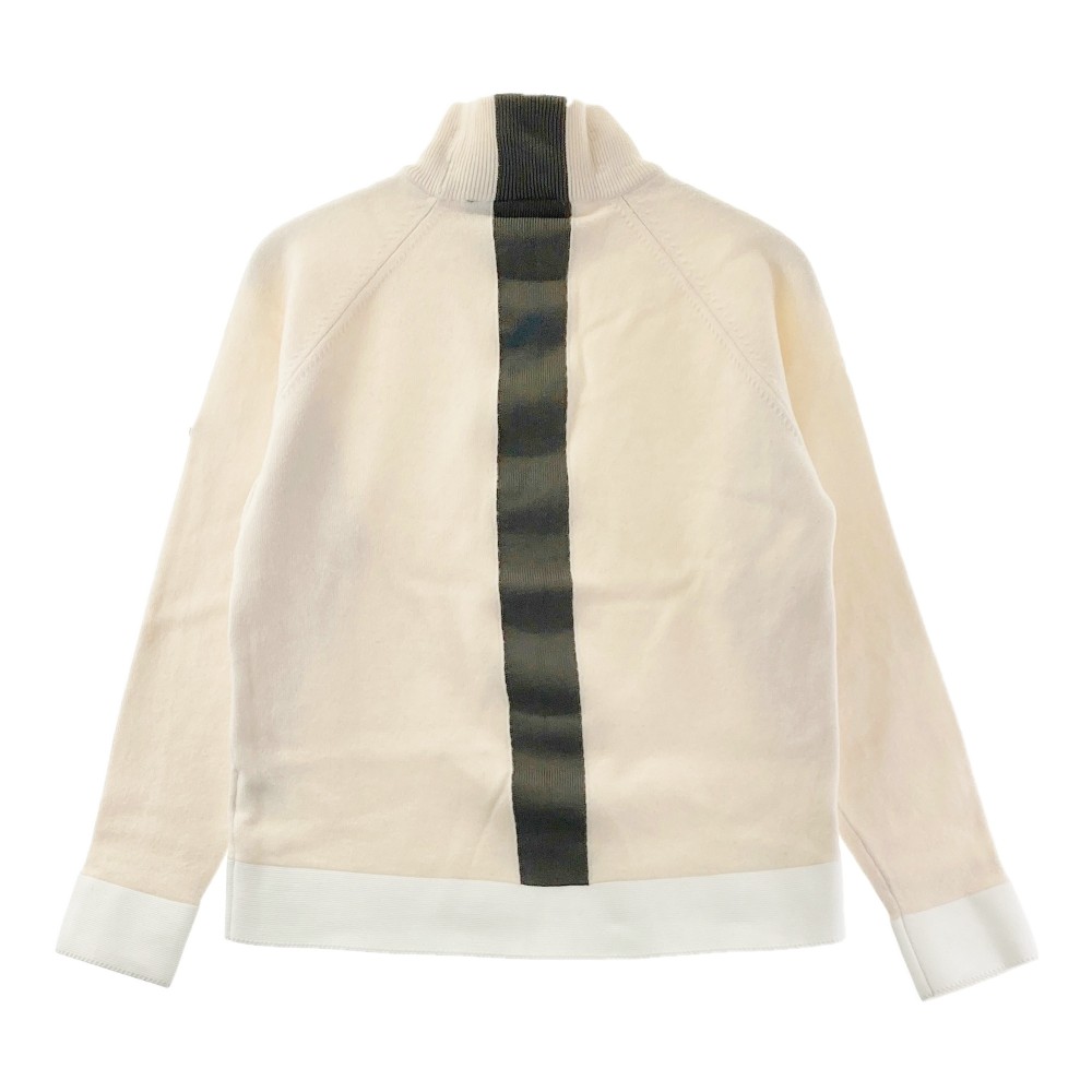 DESCENTE GOLF デサントゴルフ ウール混 ハイネック ニットセーター ホワイト系 L 【中古】ゴルフウェア メンズ