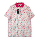 ZOY ゾーイ 42005 半袖ポロシャツ ドット ホワイト系 LL 【中古】ゴルフウェア メンズ(4)