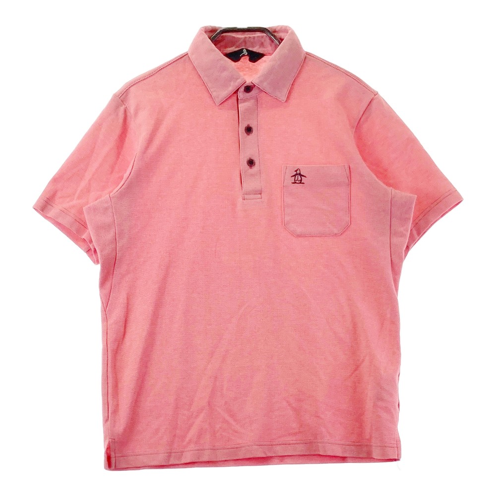 MUNSING WEAR マンシングウェア 半袖ポロシャツ レッド系 M 【中古】ゴルフウェア メンズ