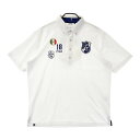 FILA GOLF フィラゴルフ 半袖ポロシャツ ボタンダウン 総柄 ホワイト系 3L 【中古】ゴルフウェア メンズ(4)