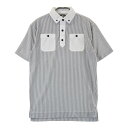 FOOT JOY フットジョイ 半袖ポロシャツ ボタンダウン ストライプ柄 ホワイト系 M 【中古】ゴルフウェア メンズ(4)