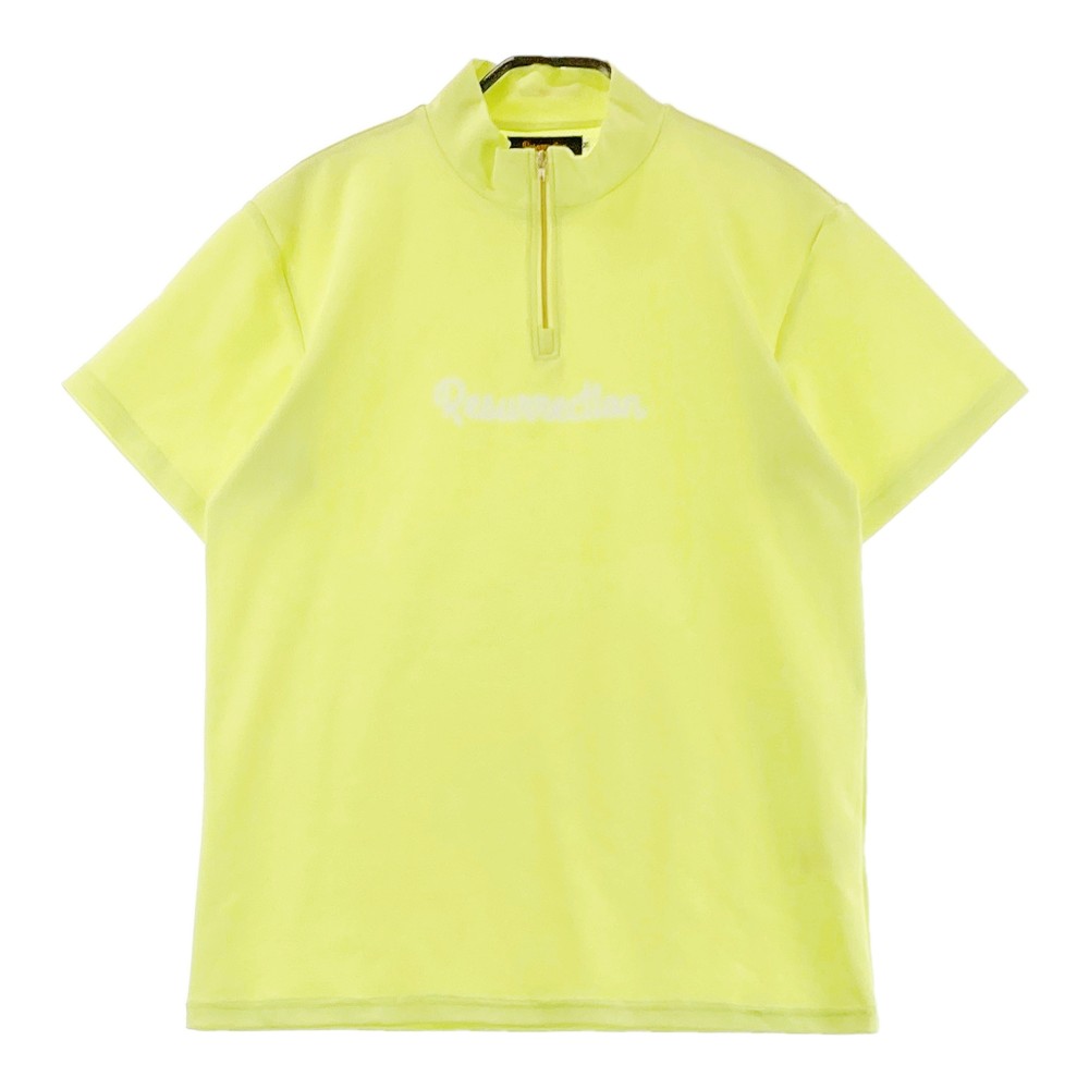 RESURRECTION レザレクション ハーフジップ 半袖Tシャツ イエロー系 M 【中古】ゴルフウェア メンズ