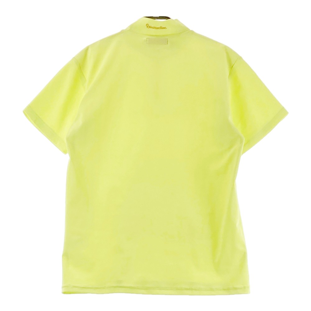 RESURRECTION レザレクション ハーフジップ 半袖Tシャツ イエロー系 M 【中古】ゴルフウェア メンズ