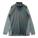 OAKLEY オークリー 切替 ハーフジップ 長袖Tシャツ ボーダー柄 グレー系 XL 【中古】ゴルフウェア メンズ(4)
