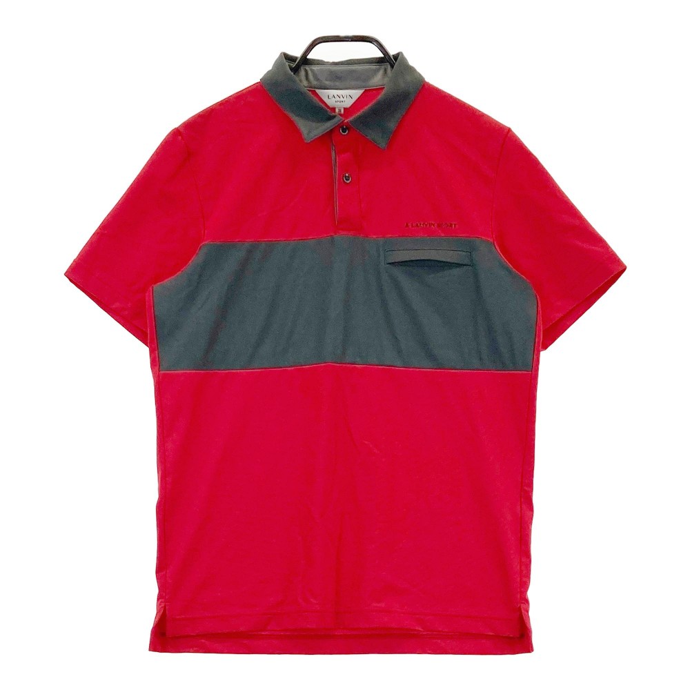 LANVIN SPORT ランバン スポール ; 半袖ポロシャツ レッド系 38 【中古】ゴルフウェア メンズ