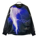 CUARTO UNITED クアルトユナイテッド 裏メッシュ長袖ブルゾン 総柄 ブラック系 L 【中古】ゴルフウェア メンズ
