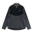 PUMA GOLF プーマゴルフ ハーフジップ 裏起毛 Tシャツ グレー系 US XS 【中古】ゴルフウェア メンズ(4)