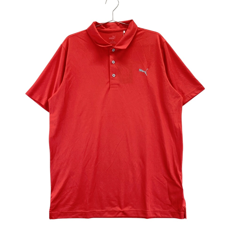 PUMA GOLF プーマゴルフ 半袖ポロシャツ レッド系 XXL 【中古】ゴルフウェア メンズ