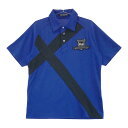 DANCE WITH DRAGON ダンスウィズドラゴン 半袖ポロシャツ ブルー系 3 【中古】ゴルフウェア メンズ(4)