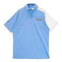 CPG GOLF シーピージーゴルフ 2023年モデル ハーフジップ 半袖Tシャツ ブルー系 3 【中古】ゴルフウェア メンズ(4)