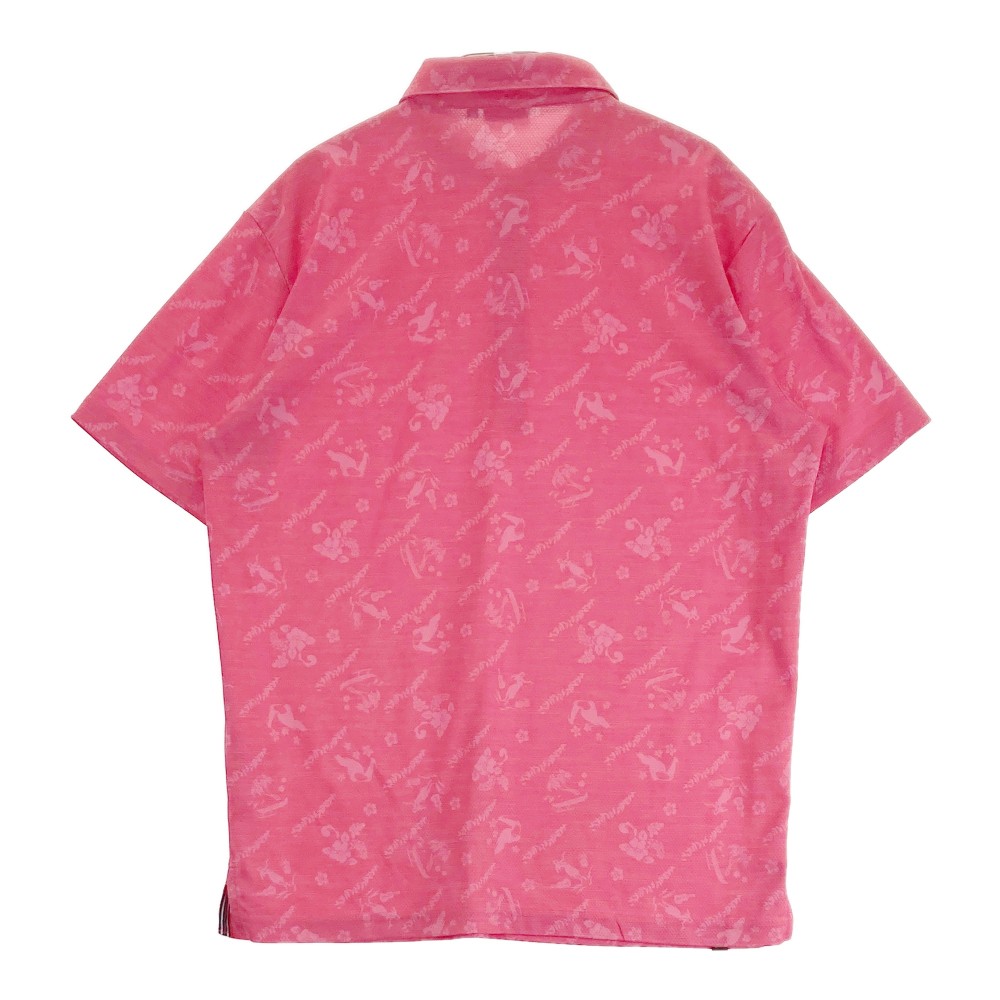 FILA GOLF フィラゴルフ 半袖ポロシャツ 総柄 ピンク系 L 【中古】ゴルフウェア メンズ