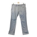 OAKLEY オークリー ストレッチパンツ スカル刺繍 チェック柄 ネイビー系 36 【中古】ゴルフウェア メンズ(4)