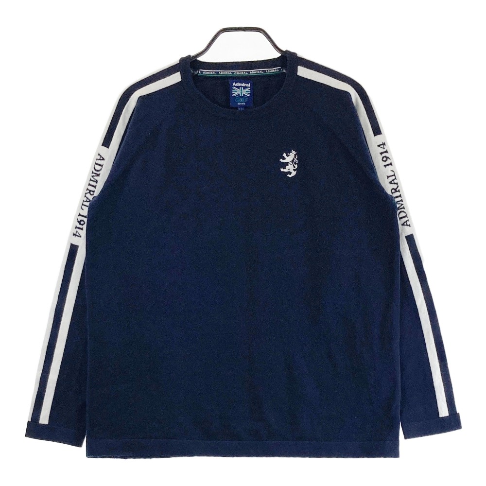 ADMIRAL アドミラル 長袖クルーネックニット ネイビー系 LL 【中古】ゴルフウェア メンズ