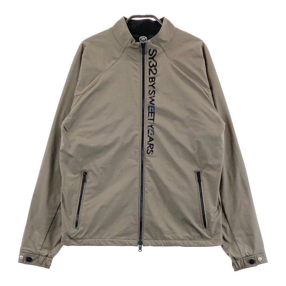 SY32 BY SWEET YEARS GOLF エスワイサーティトゥ 裏地付き 長袖ジップジャケット ベージュ系 M 【中古】ゴルフウェア メンズ