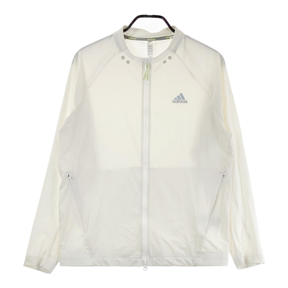 ADIDAS GOLF アディダスゴルフ ナイロン ジップジャケット ホワイト系 L 【中古】ゴルフウェア メンズ
