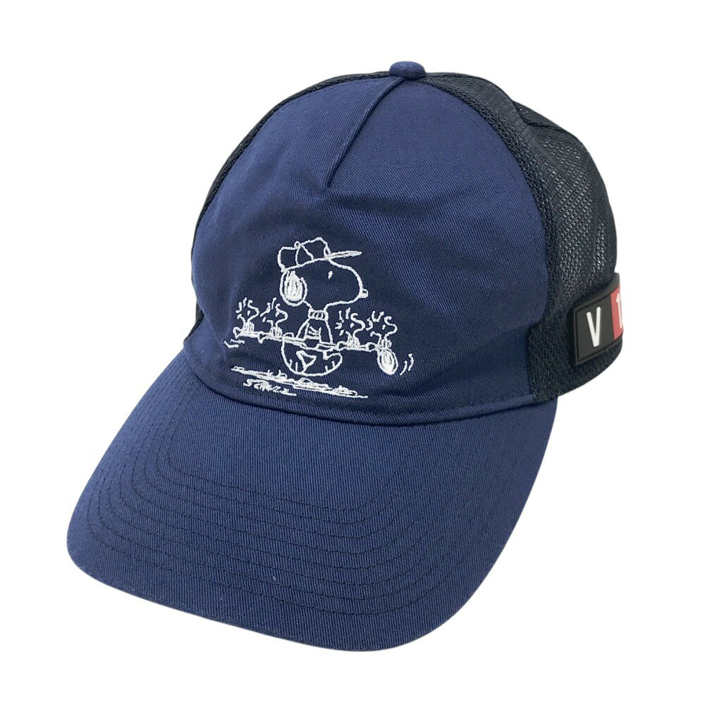 V12 ヴィトゥエルヴ ×PEANUTS メッシュキャップ ネイビー系 【中古】ゴルフウェア