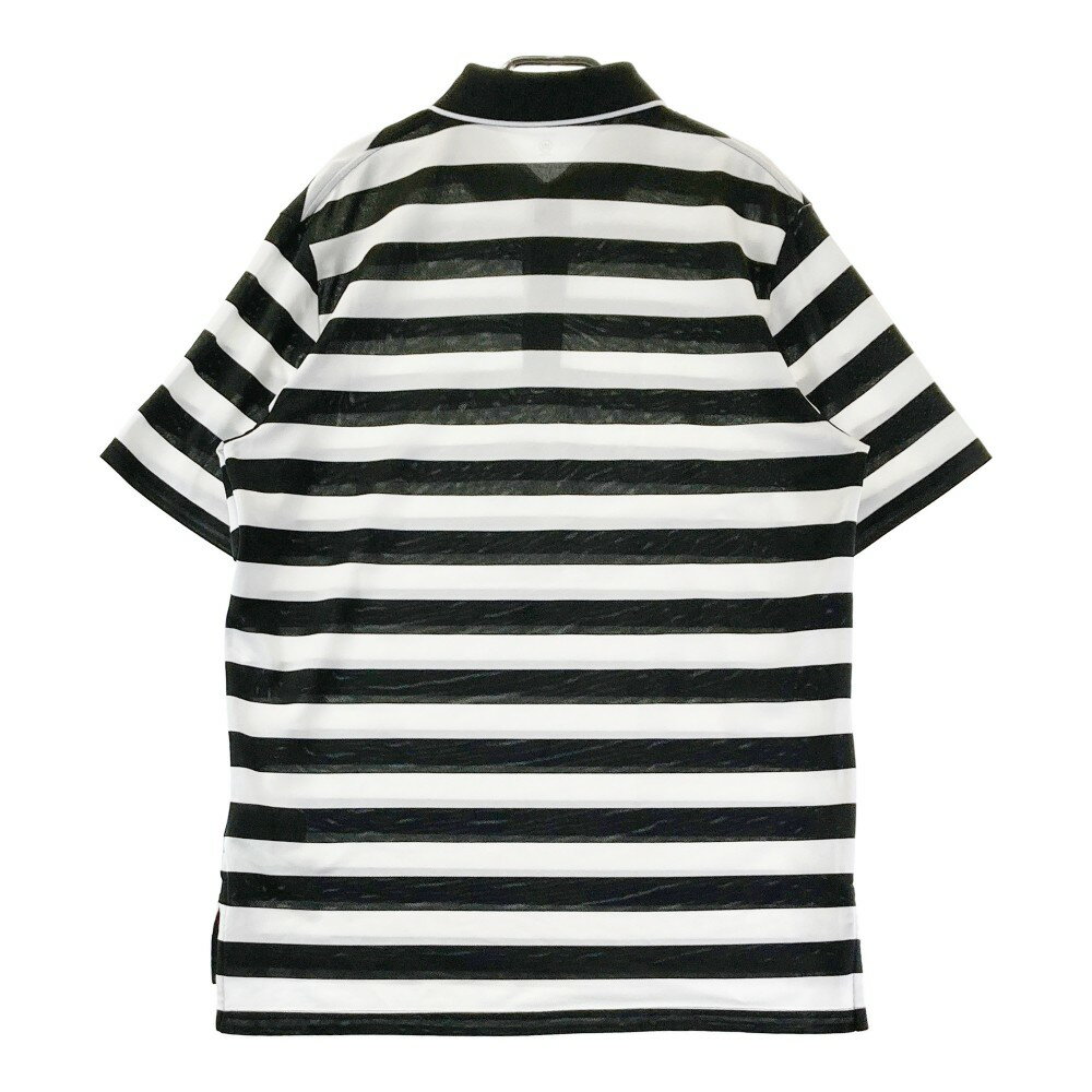 RLX ラルフローレン 半袖ポロシャツ ボーダー柄 ホワイト系 M 【中古】ゴルフウェア メンズ