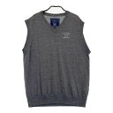 CUTTER&BUCK カッターアンドバック ウール ニットベスト グレー系 L 【中古】ゴルフウェア メンズ