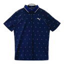 PUMA GOLF プーマゴルフ 半袖ポロシャツ ネイビー系 M 【中古】ゴルフウェア メンズ(4)