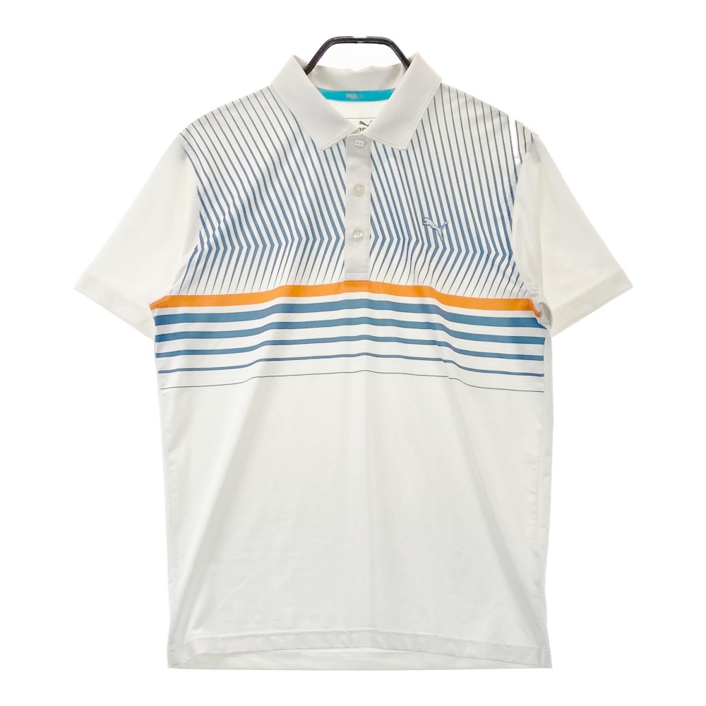 PUMA GOLF プーマゴルフ 半袖ポロシャツ ホワイト系 M 【中古】ゴルフウェア メンズ