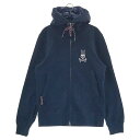 PSYCHO BUNNY サイコバニー スウェット ジップパーカー ネイビー系 S 【中古】メンズ