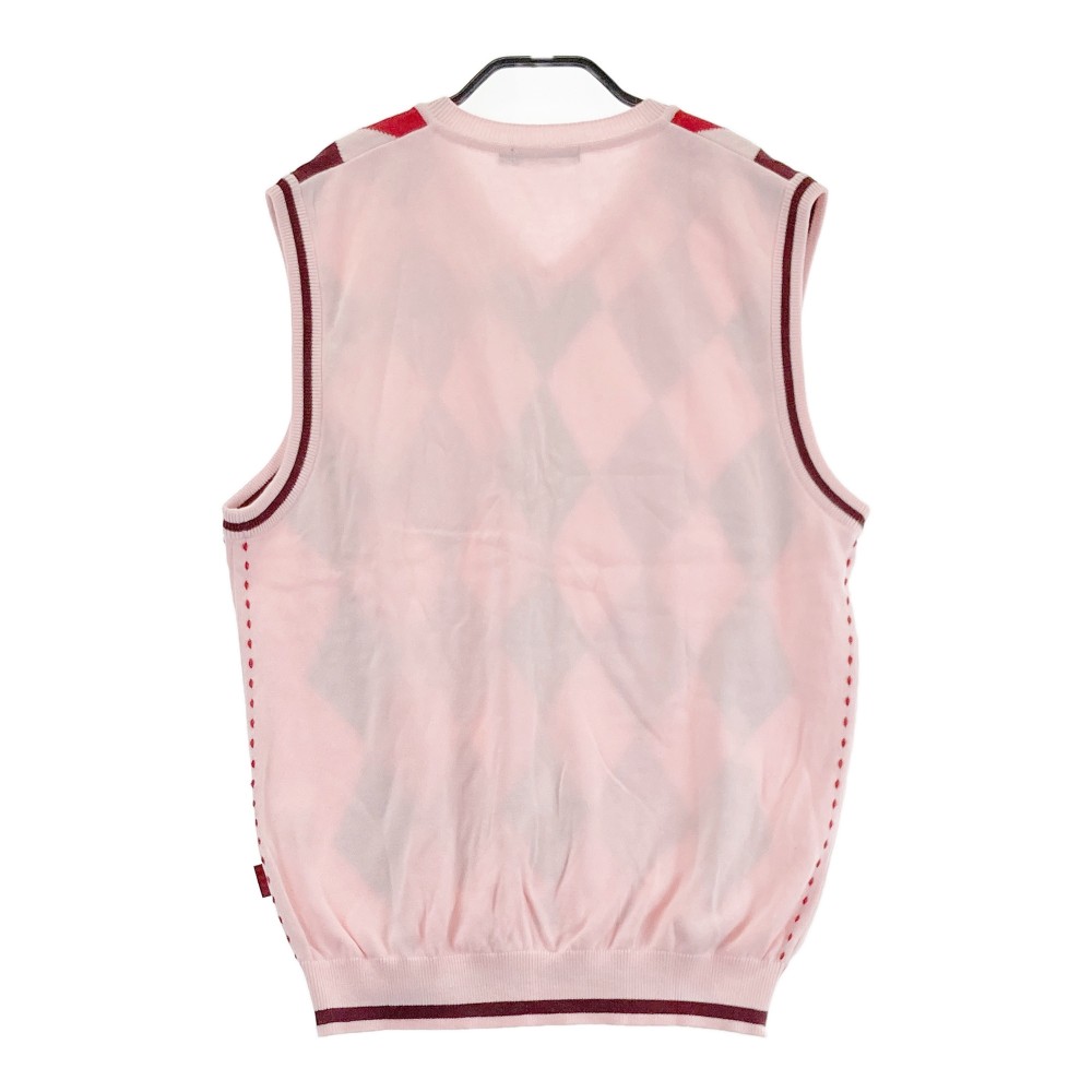 ROSASEN ロサーセン ニットベスト ピンク系 L 【中古】ゴルフウェア メンズ