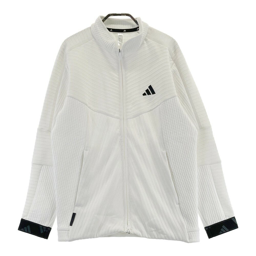 ADIDAS GOLF アディダスゴルフ 2023年モデル HY0951 ジップジャケット ホワイト系 M 【中古】ゴルフウェア メンズ