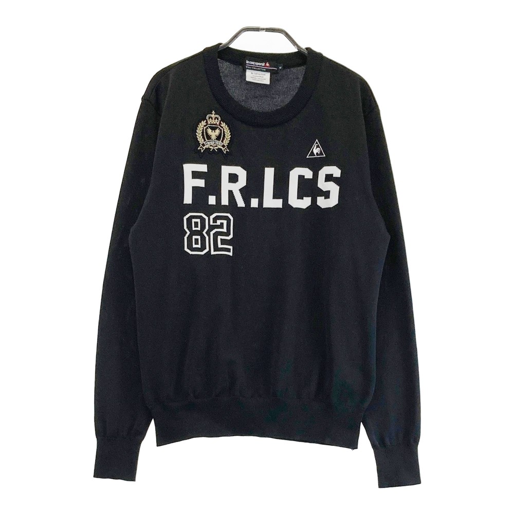 LE COQ GOLF ルコックゴルフ 長袖 ニットセーター ブラック系 M 【中古】ゴルフウェア メンズ