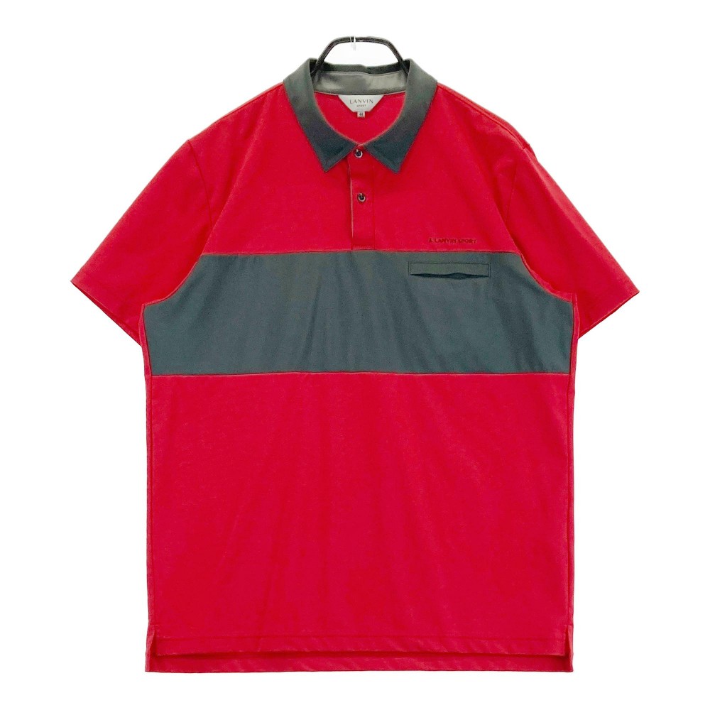 LANVIN SPORT ランバン スポール 半袖ポロシャツ レッド系 44 【中古】ゴルフウェア メンズ