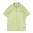 ADIDAS GOLF アディダスゴルフ ニット地 半袖ポロシャツ グリーン系 O 【中古】ゴルフウェア メンズ