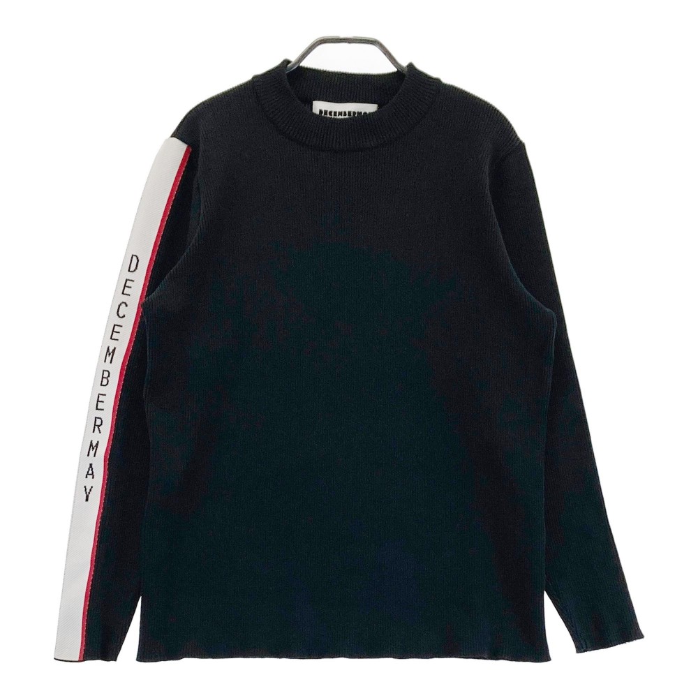 DECEMBERMAY ディセンバーメイ 1-012-1002 モックネック ニットセーター ブラック系 M 【中古】ゴルフウェア メンズ