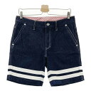 JACK BUNNY ジャックバニー デニムハーフパンツ ネイビー系 5 【中古】ゴルフウェア メンズ(4)