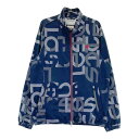 LE COQ GOLF ルコックゴルフ ジップジャケット 総柄 ネイビー系 LL 【中古】ゴルフウェア メンズ