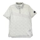 ADIDAS GOLF アディダスゴルフ HA0591 半袖ポロシャツ 総柄 ホワイト系 O 【中古】ゴルフウェア メンズ(4)