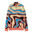 PUMA プーマ ハーフジップ スウェットトレーナー 総柄 オレンジ系 【中古】メンズ