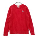 JACK BUNNY ジャックバニー ウール混 ニットセーター レッド系 5 【中古】ゴルフウェア メンズ