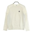 JACK BUNNY ジャックバニー ウール混 長袖ニットセーター ワッペン ホワイト系 4 【中古】ゴルフウェア メンズ
