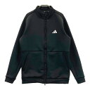 ADIDAS GOLF アディダスゴルフ 2024年モデル ダンボールニット ジップジャケット ブラック系 L 【中古】ゴルフウェア メンズ