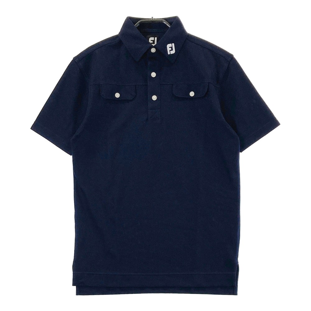 FOOT JOY フットジョイ 半袖ポロシャツ ネイビー系 M 【中古】ゴルフウェア メンズ