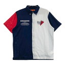 BEAMS GOLF ビームスゴルフ 半袖シャツ ボタンダウン ネイビー系 L 【中古】ゴルフウェア メンズ(4)